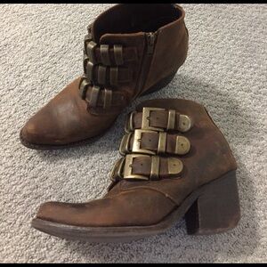 Jeffrey Campbell buckle booties Tripoli